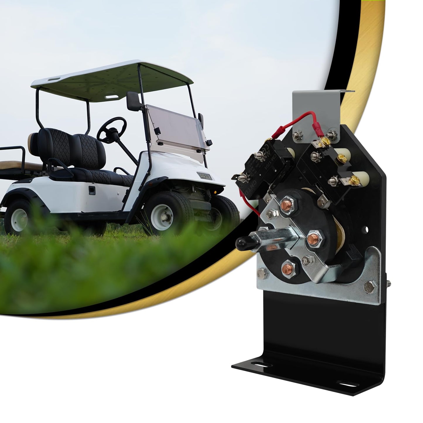 HANGKUNNEE Heavy Duty Forward and Reverse Switch Assembly, Golf Cart Forward and Reverse Switch for 1994-UP Electric EZGO TXT, Replaces OEM# 70578-G01
