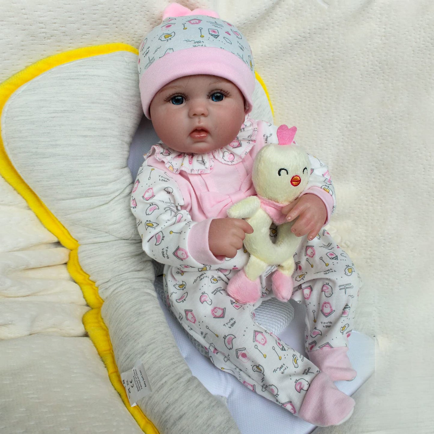 Kaydora Reborn Baby Doll - 16 Inch Realistic Newborn Girl, Lifelike Silicone Doll with Soft Weighted Body, Kids Gift Box for 3+