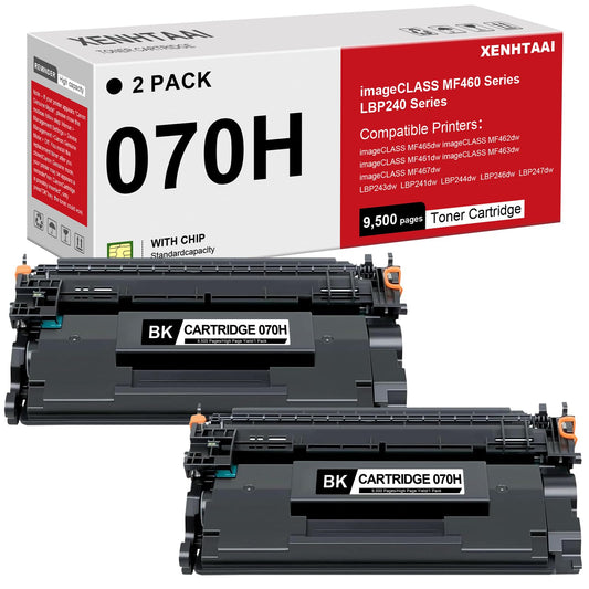 Compatible 070H Black Toner Cartridge CRG-070H CRG070H Toner Cartridge Compatible for Canon ImageCLASS MF461dw MF462dw MF465dw LBP243dw LBP266dw LBP247dw Printers (9500 Pages 2 Pack)