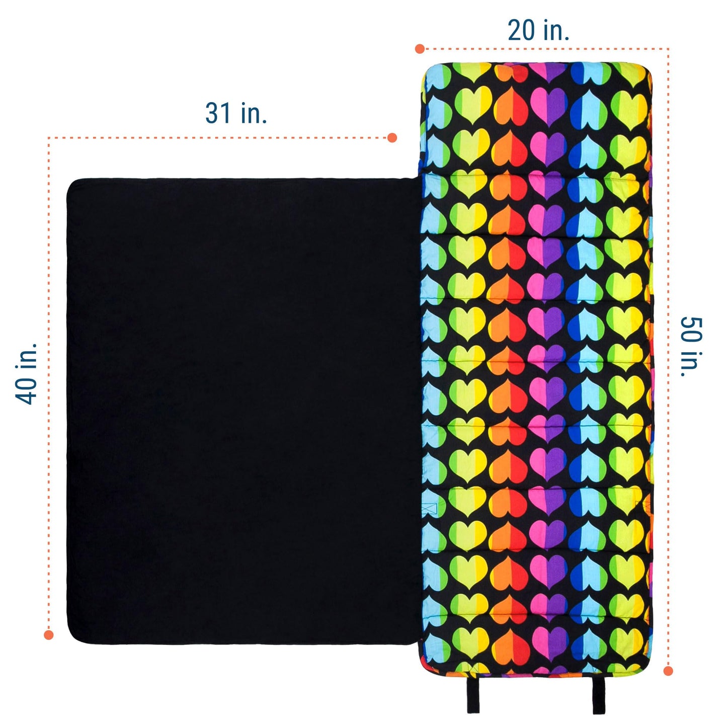 Wildkin Rainbow Hearts Original Nap Mat