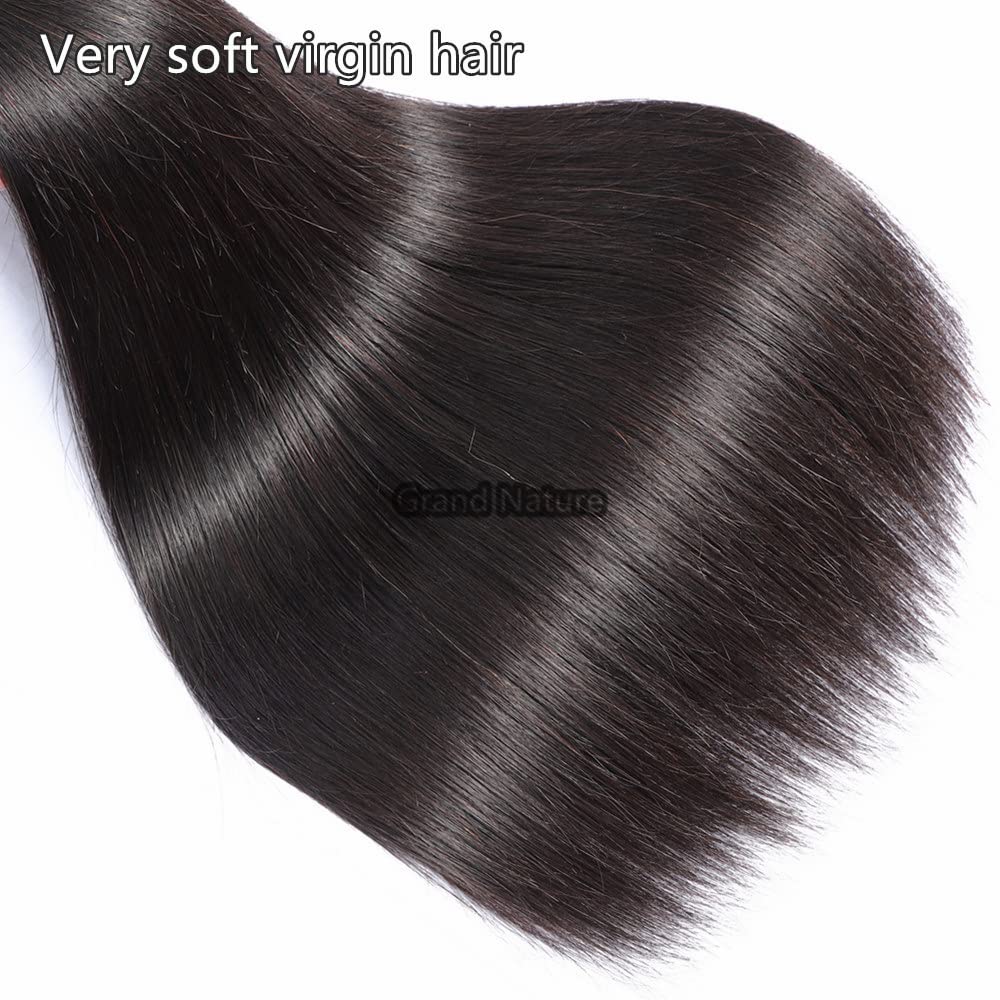Grand Nature Frontal HD Lace Closure Only, 13x6 Frontal HD Lace, 5x5 HD Lace Closure Body Wave, Straight 4x4 Closure, 13x4 Lace Frontal HD Lace (Straight, 20"-13x6 Frontal)