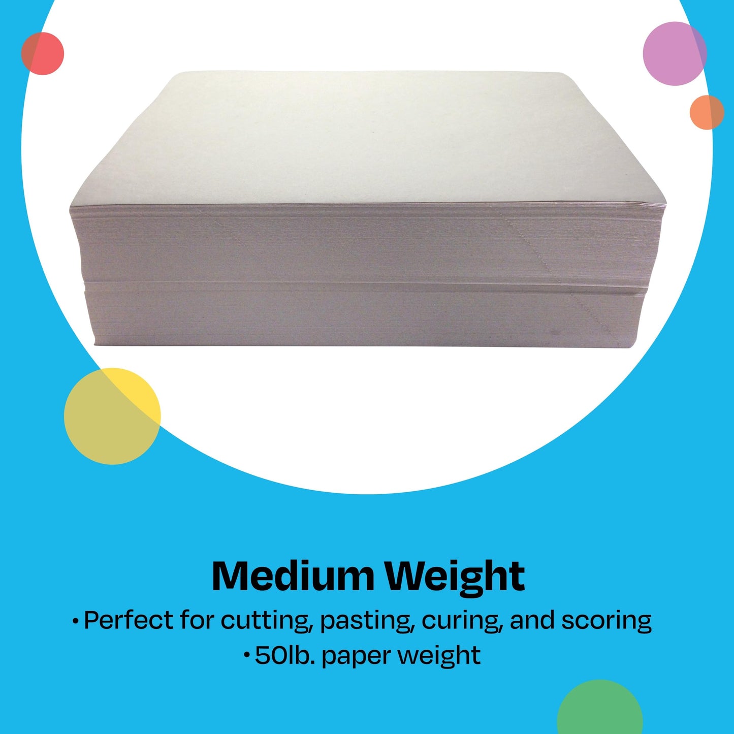 Childcraft 1465884 Light Weight Construction Paper, 9" x 12", White (Pack of 500)