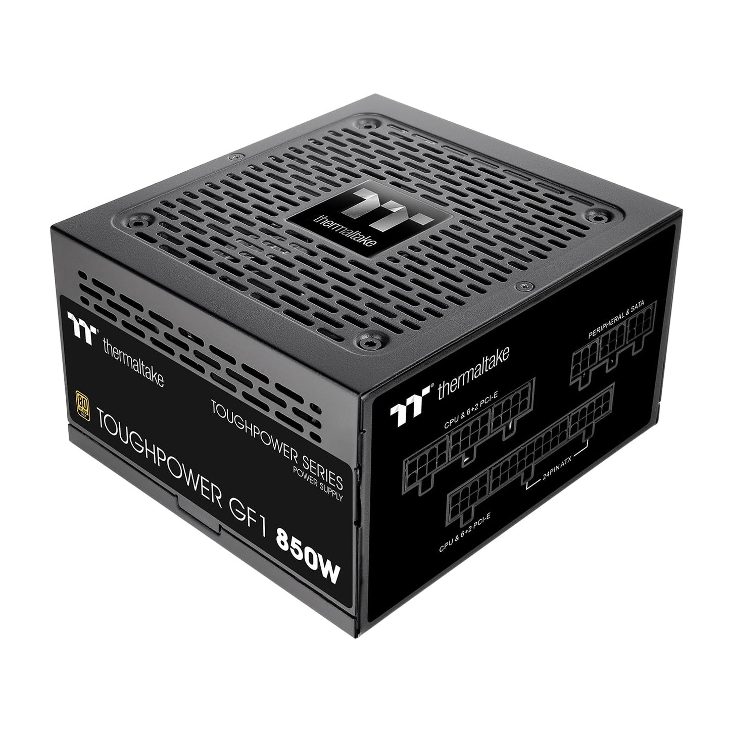 Thermaltake GF1 (2024) Fully Modular ATX 850W Power Supply - 80 Plus Gold - Ultra Quiet - Zero RPM, PS-TPD-0850FNFAGU-P