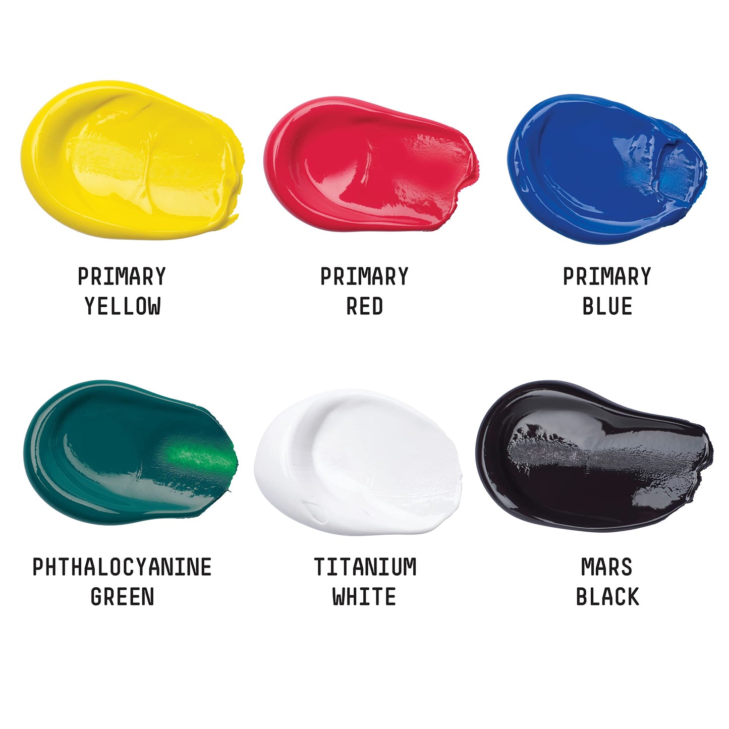 Liquitex BASICS Acrylic Paint Set, 6 x 118ml (4-oz) Tube Paint Set
