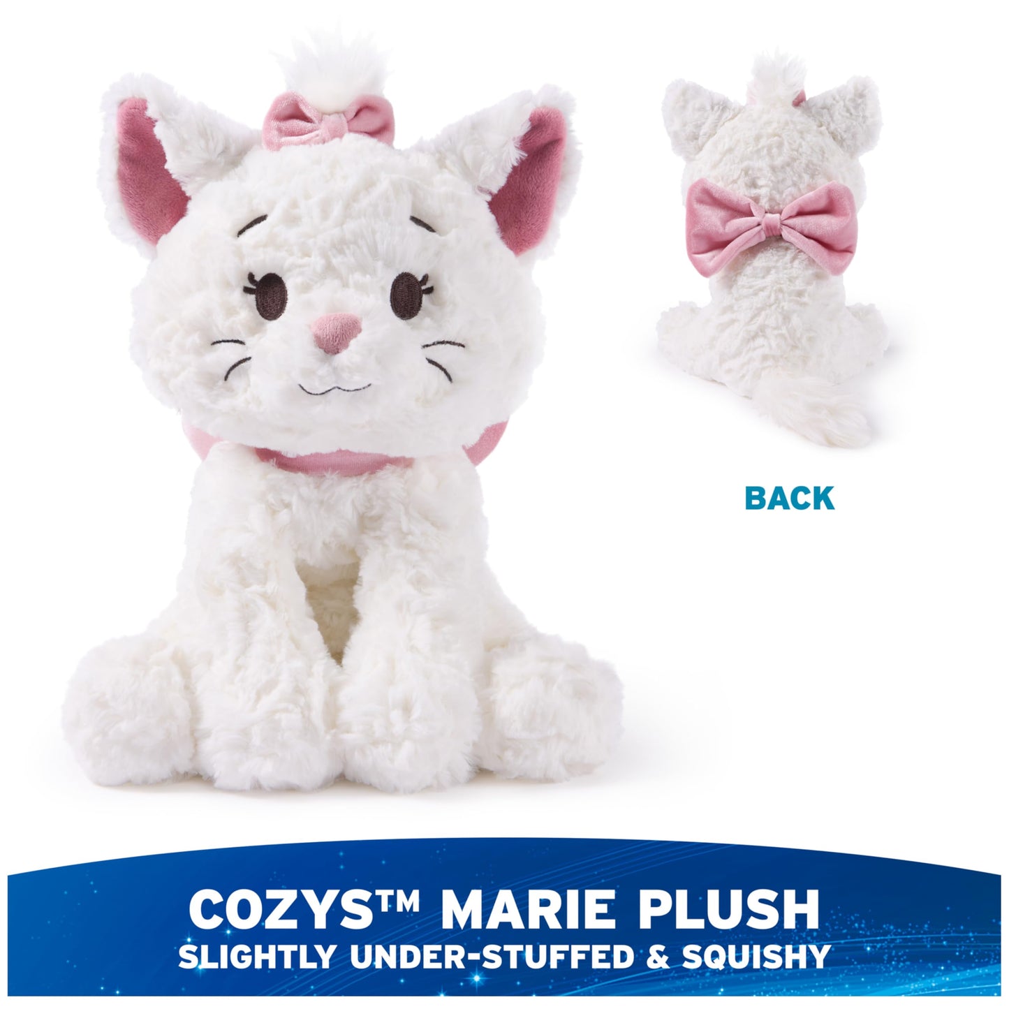 GUND Disney Official Marie Plush, Disney Cozys Collection, The Aristocats Toys, Kitten Stuffed Animal for Ages 1 and Up, White, 10”