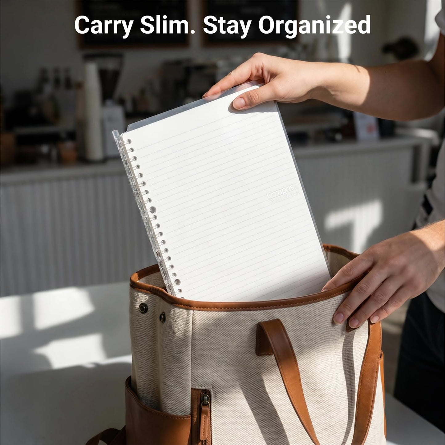 KOKUYO Campus Smart Ring Binders 8 Pack, B5 Notebooks Binder, 25 Sheets Capacity, 26 Holes Slim Binder Folder and 200 Sheets Loose-leaf Paper for Work, Study and Journal