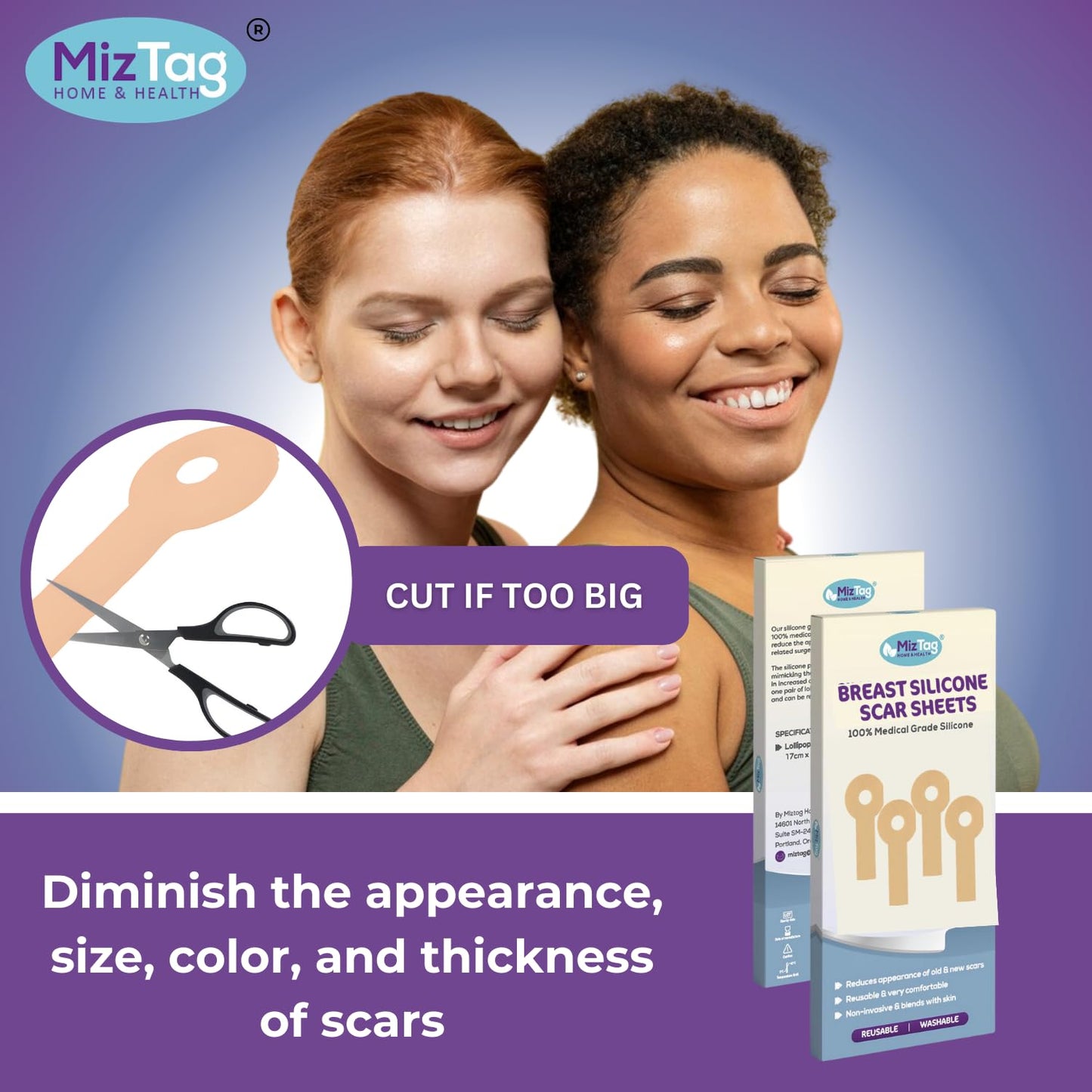 Breast Augmentation Recovery Supplies - Silicone Sheets for Healing - Comfortable Under Post-Op Bra (4 Pcs) - Great for Mom