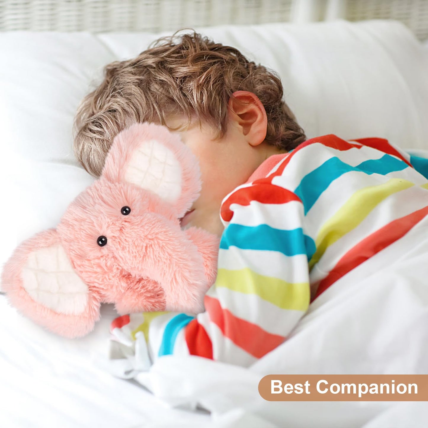 Heatable & Coolable Elephant Stuffed Animal, Microwavable Heating Pad for Cramps & Pain Relief, Stuffed Elephant Plushies for Companion, Cute Stuffed Elephant Toy, Elephant Gifts