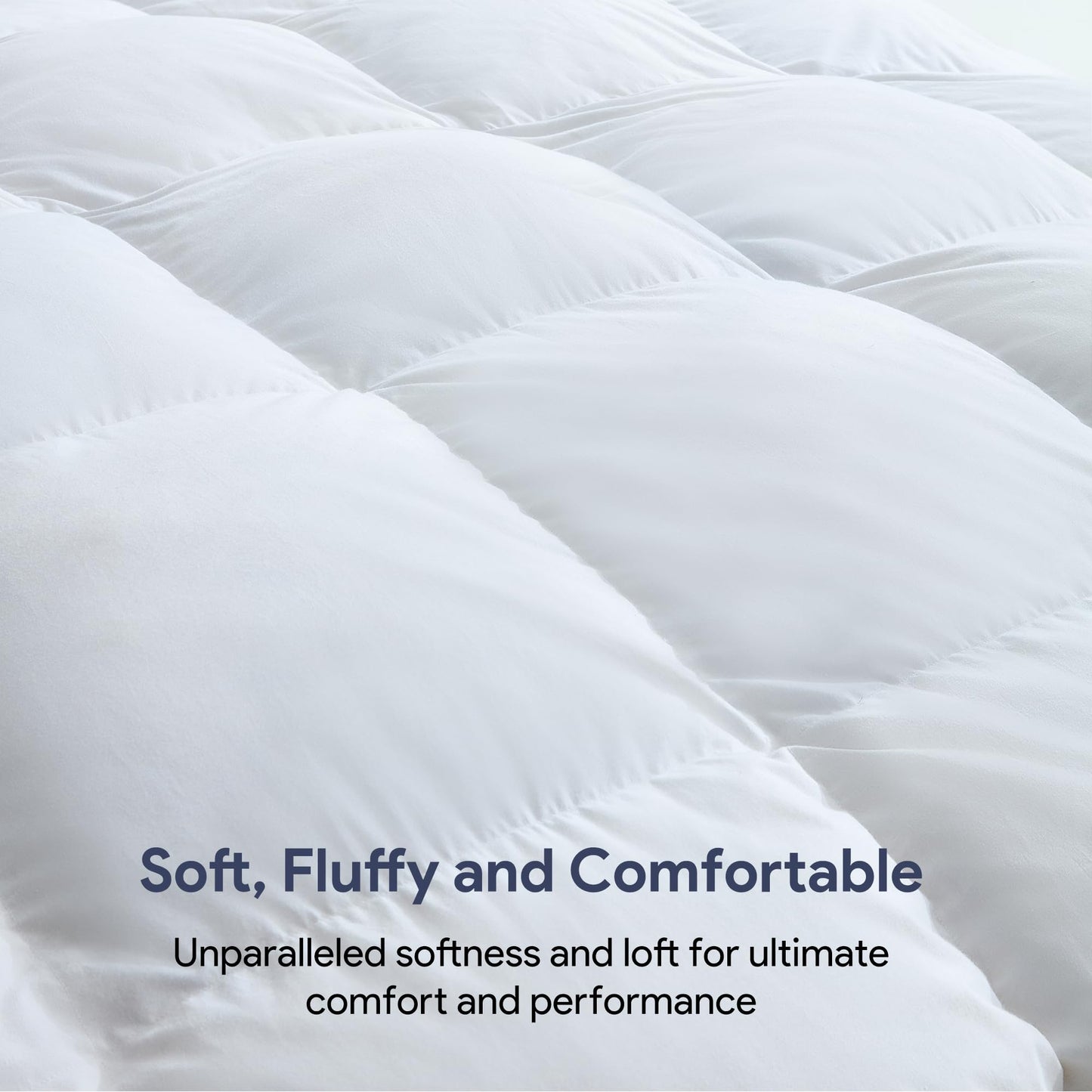 Maple&Stone Down Comforter Full Size, All Season Duvet Insert with 8 Corner Tabs, 100% Cotton Comforter, Luxury Hotel Bedding (82 x 86 Inches, White)