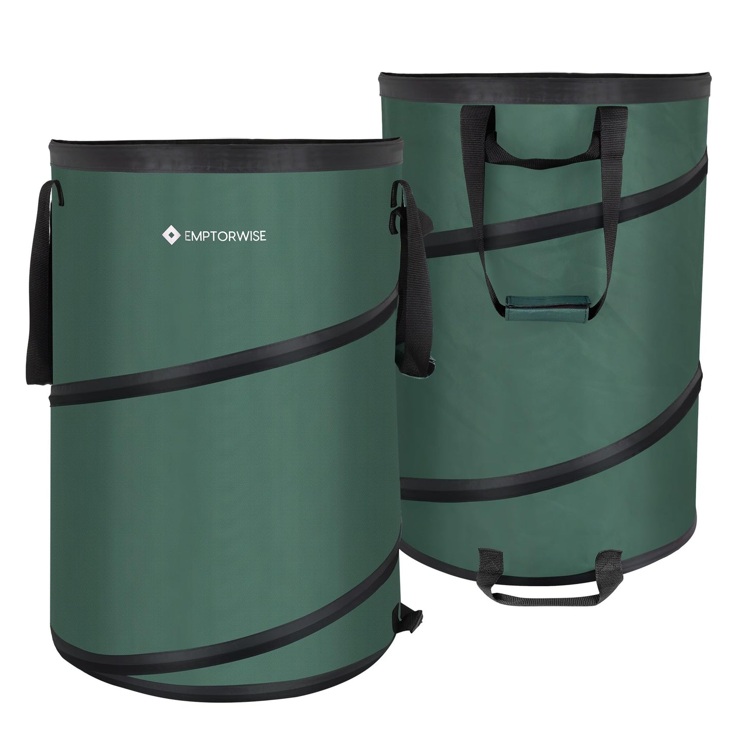 Emptorwise - 2-Pack Collapsible Pop up Trash Cans, Camping and RV Accessories for Inside & Outside, Camper Gear, Tent Essentials, Recycle Can, Travel & Trailer Must-Haves, Garbage Bin and Cool Stuff