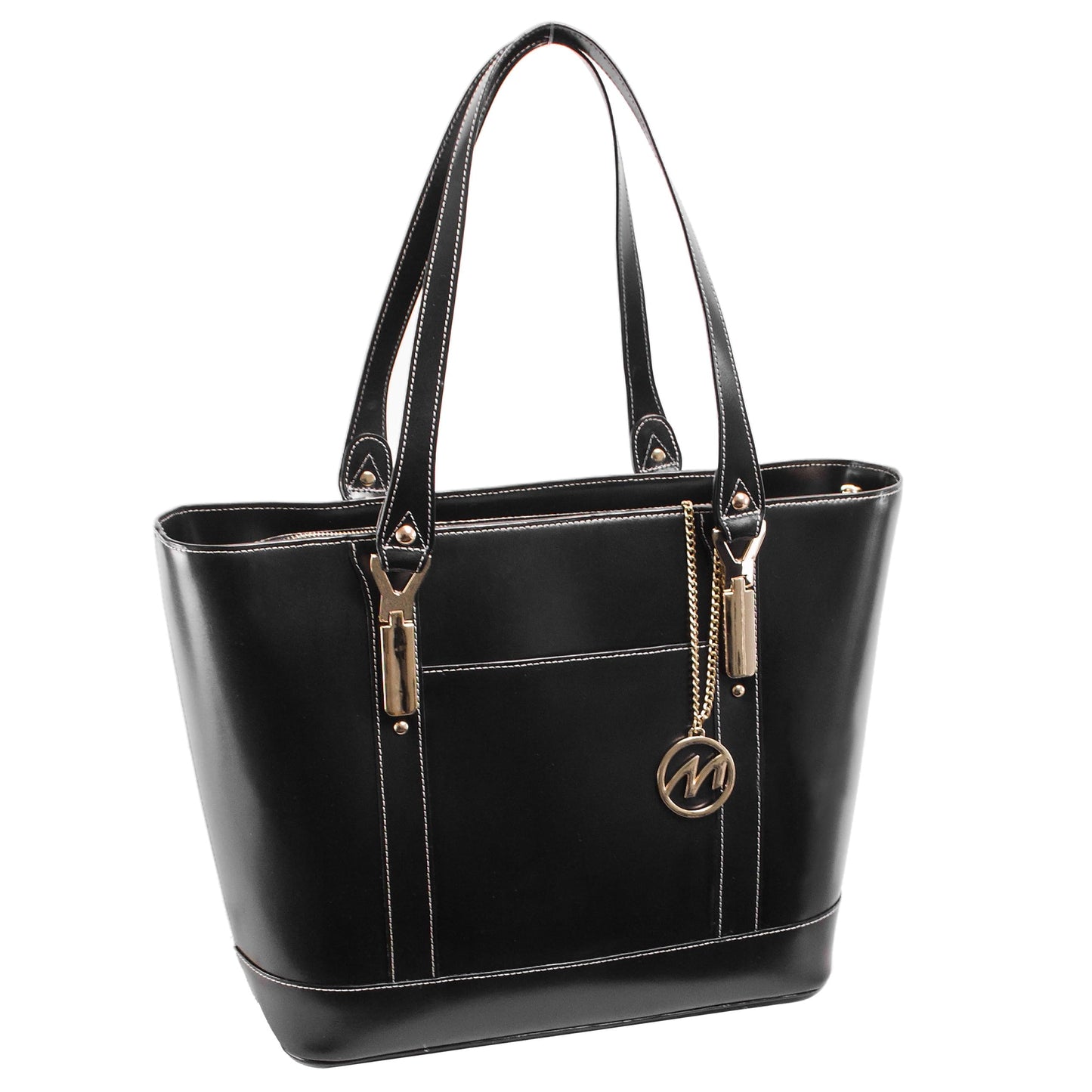 McKLEIN Leather Ladies' Tote with Tablet Pocket- ARYA- Black