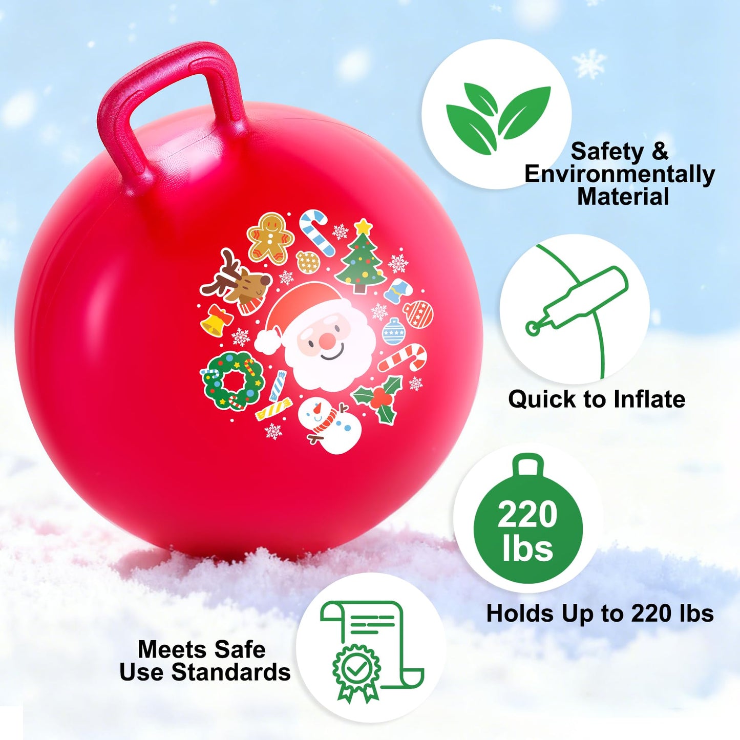 ZOOJOY 18In 2 Pack Christmas Hopper Ball