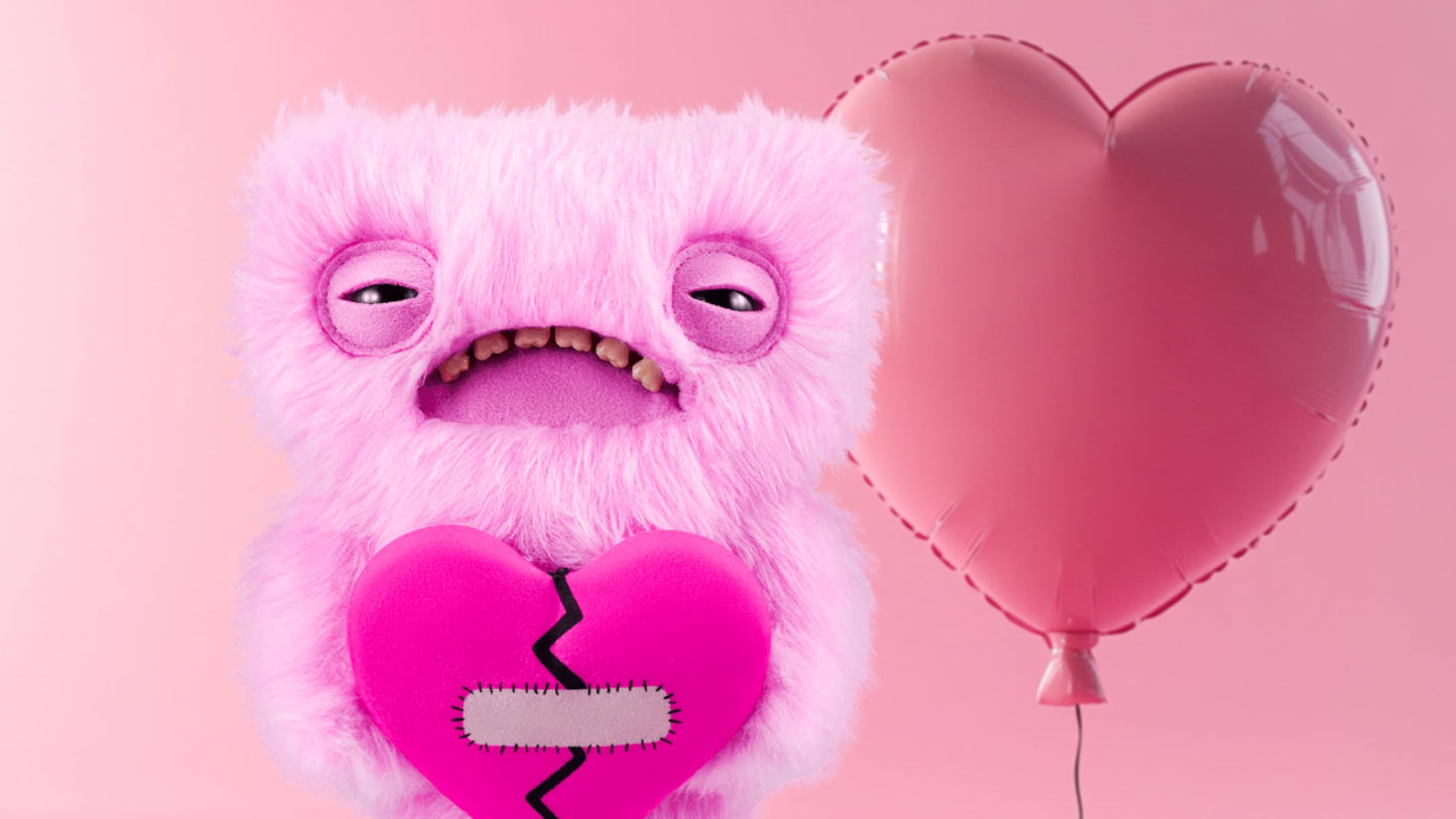 Fuggler Love Fugg Funny Ugly Monster, Plush, Collectible, Toy (Love Fugg - Refres-Pink)