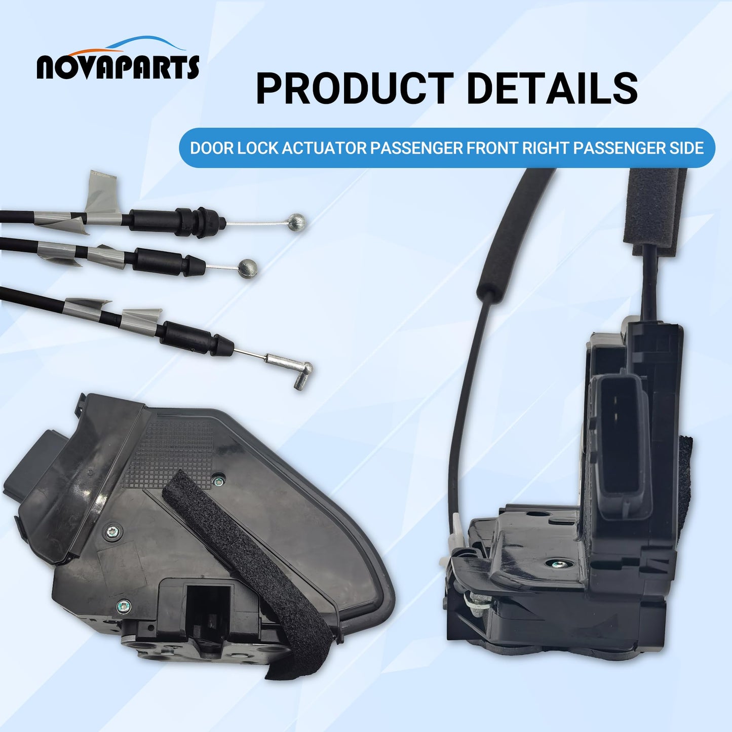 NOVAPARTS Door Lock Actuator Front Right Passenger Side for Nissan Rogue 2014 2015 2016 2017 2018 2019 2020 805004BA0A 80500-4BA0B