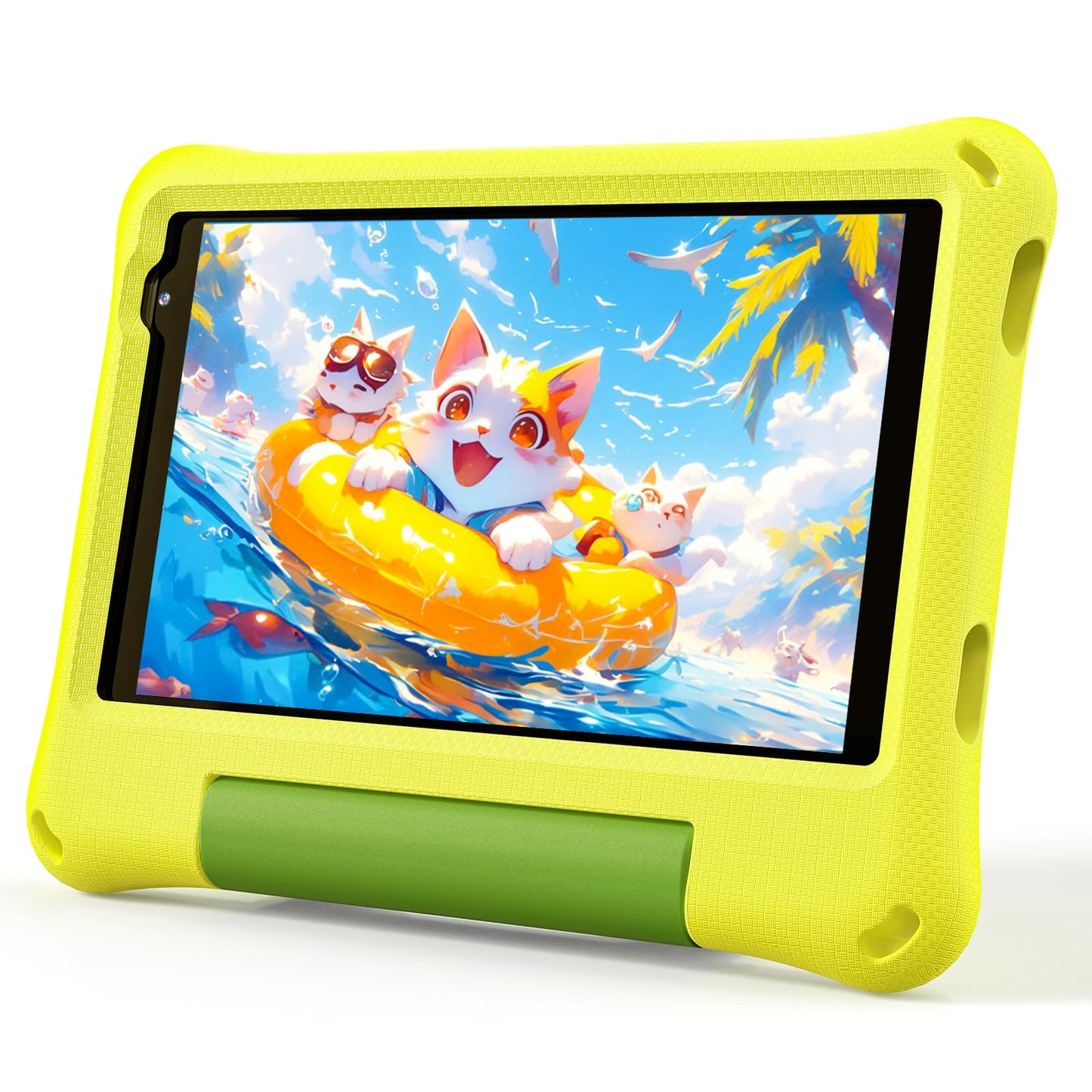 CALLSKY-NOTE Android 14 Kids Tablet 8 Inch Tablet for Kids Octa-Core 8GB+64GB Toddler Tablet with EVA Case Child Learning Tablet with YouTube, WiFi 6, Parental Control, Bluetooth 5.4, Yellow