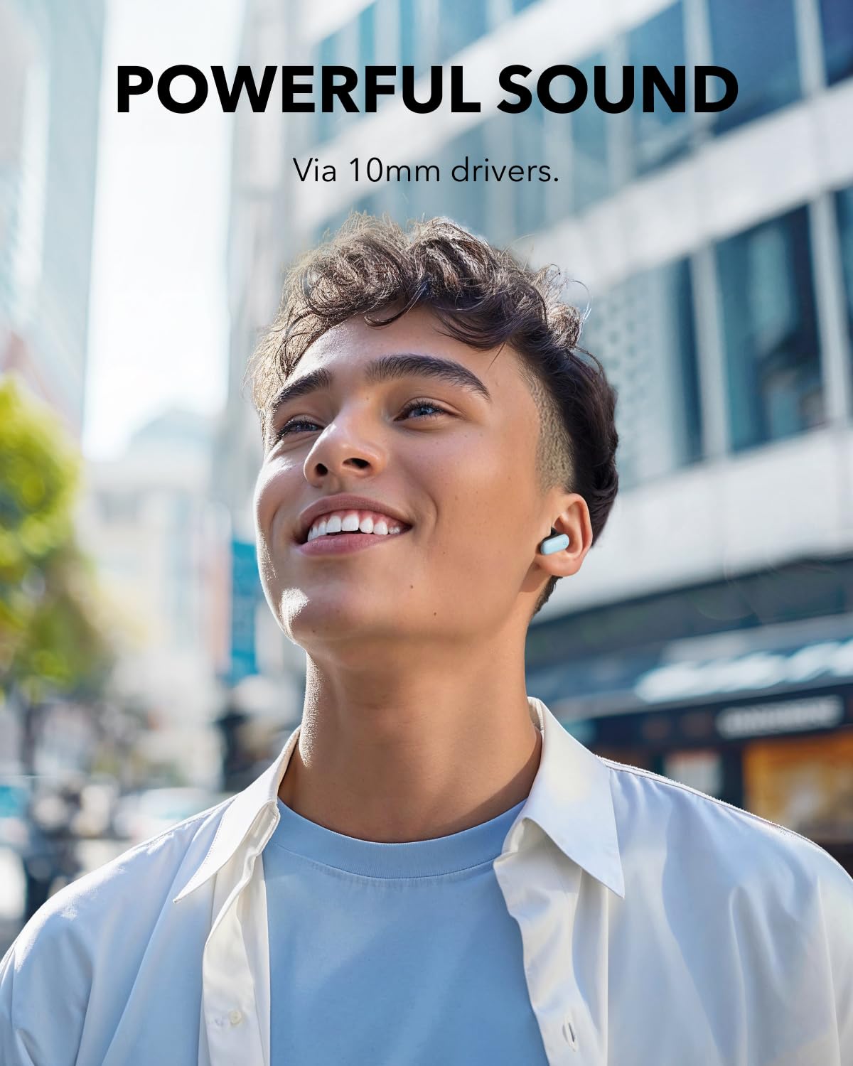 Soundcore P30i by Anker Noise Cancelling Earbuds, Strong and Smart Noise Cancelling, Powerful Bass, 45H Playtime, 2-in-1 Case and Phone Stand, IP54, Wireless Earbuds, Bluetooth 5.4 (Blue)