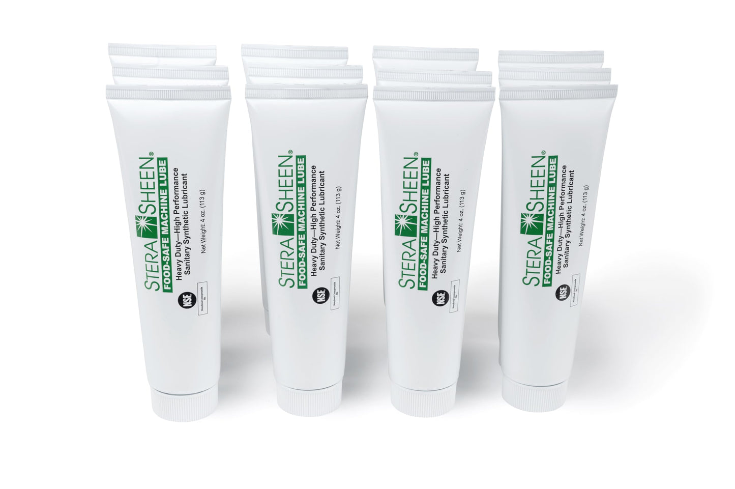 Stera Sheen - Food Safe Machine Lube - Heavy Duty, High Performance Sanitary Synthetic Lubricant - Clear Gel, Odorless, Tasteless - 4 oz Tube (12 Count)