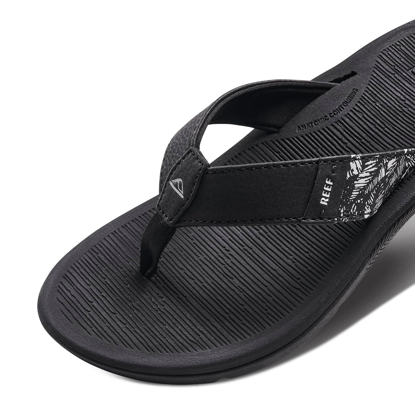 REEF Santa Ana Womens Sandal Black-White 9
