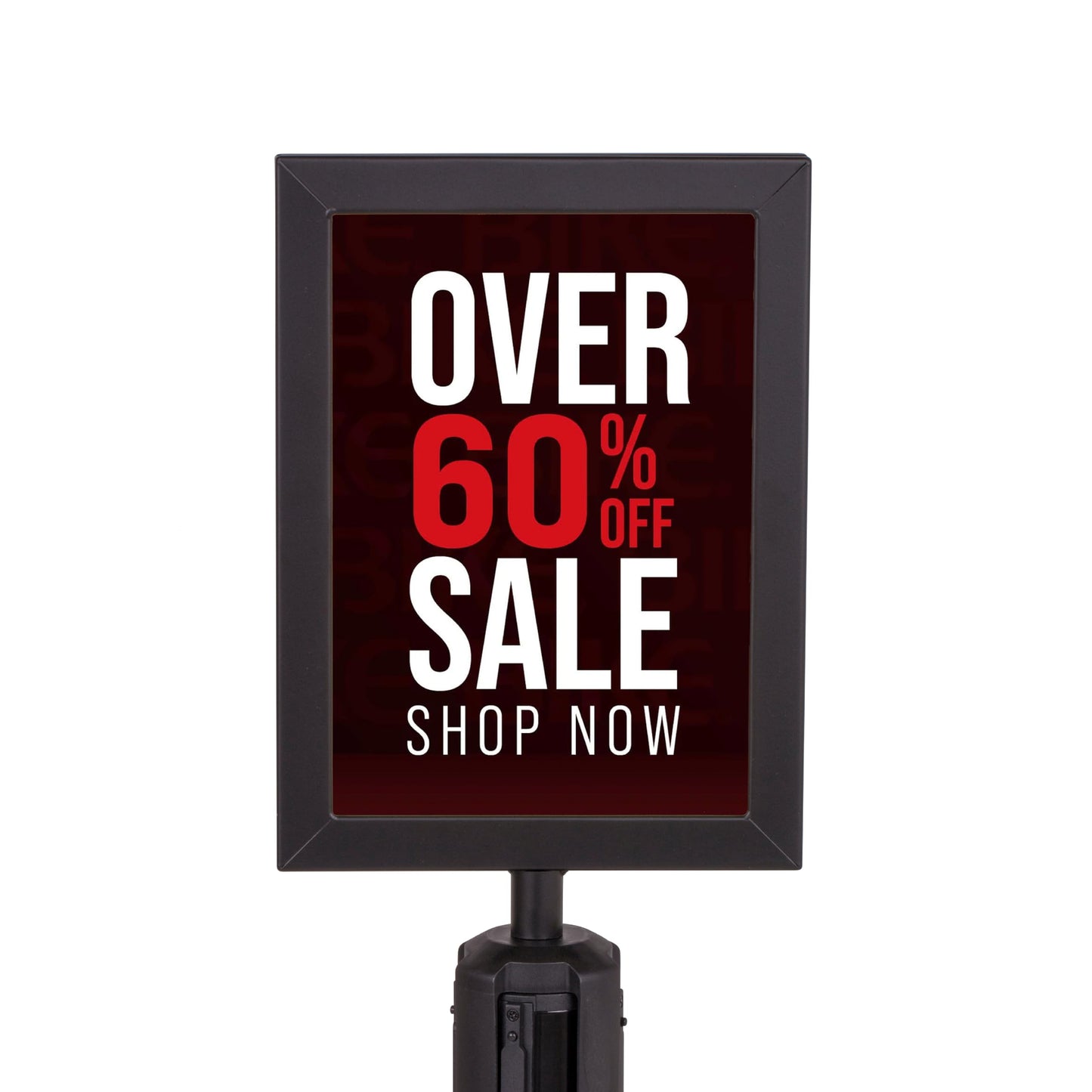 US Weight - U2507 Steel Frame Sign Holder compatible ONLY with Steel stanchions (will not fit Sentry series or other stanchion brands)