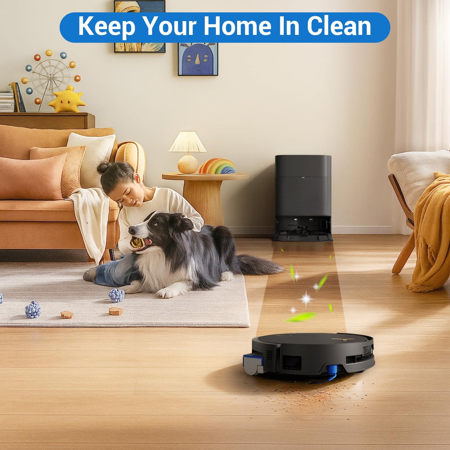 Bluevisk X9 Pro Omni Replacement Parts for Ecovacs Deebot X9 Pro Omni X9 Pro Robotic Vacuum Cleaner Parts with 2 Roller Brush,4 Mop,4 HEAP,6 Dust Bags,6 Side Brushes,1 Screwdrivers,1 Clean Brush