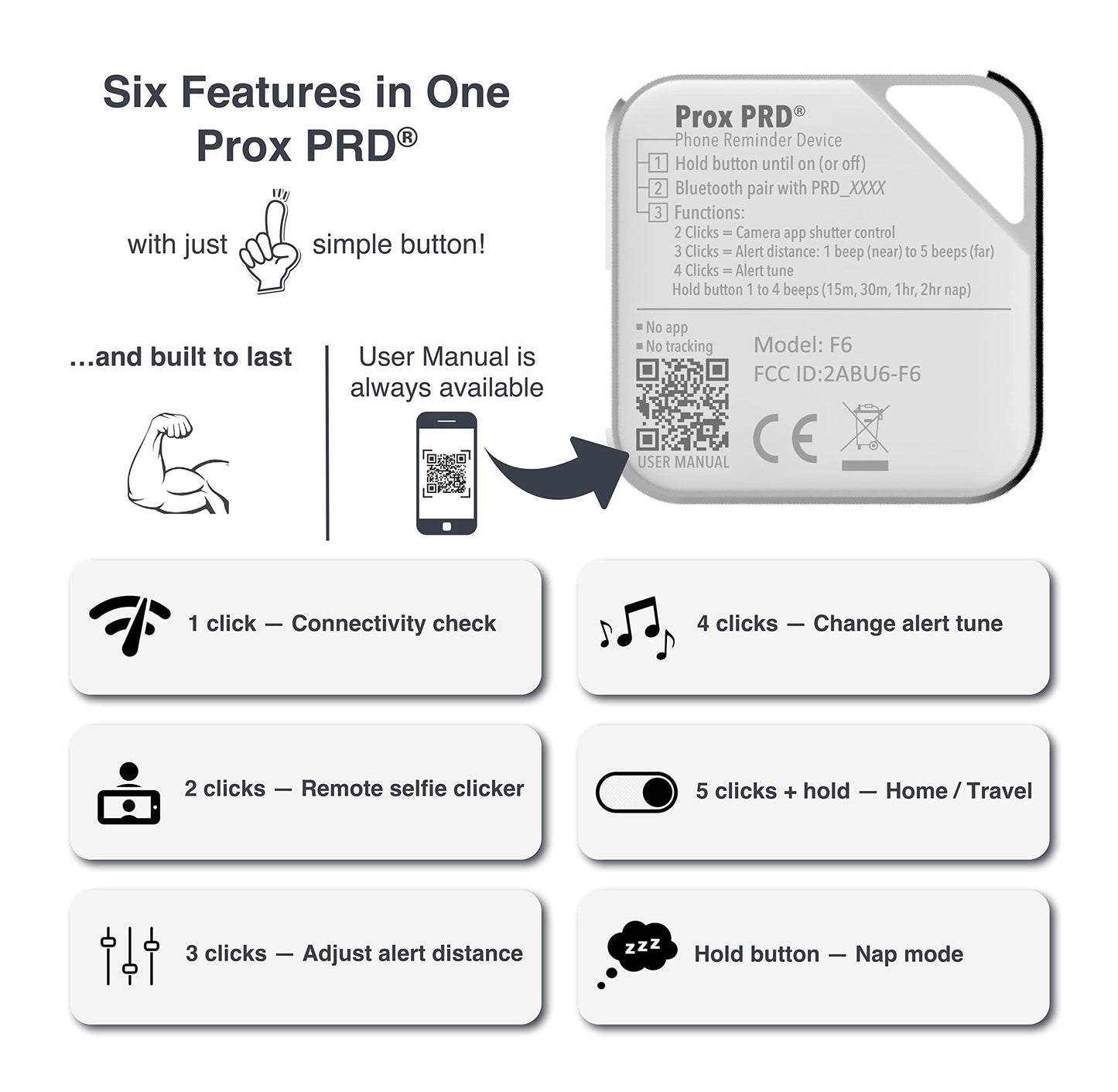 Prox PRD - Phone Separation Alert Device | Stop Forgetting or Leaving Phone Behind at Home, Work, Restaurant, or Car | Proximity Alert Notification Approx 50-150ft | Stay Connected | No Subscription