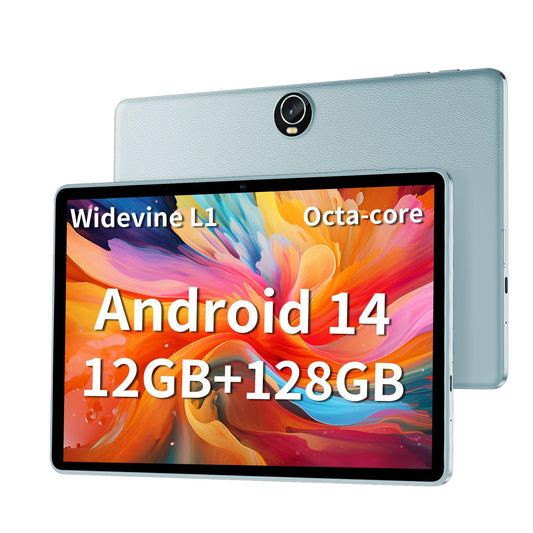 2025 Upgraded Android 14 Tablet 11inch, 12GB+128GB+512GB, Support Face Unlock,18W Fast Charging with 8000mAh Large Battery ,Dual WiFi6, Dual Camera,Octa-Core CPU, Bluetooth,HD Touchscreen Display