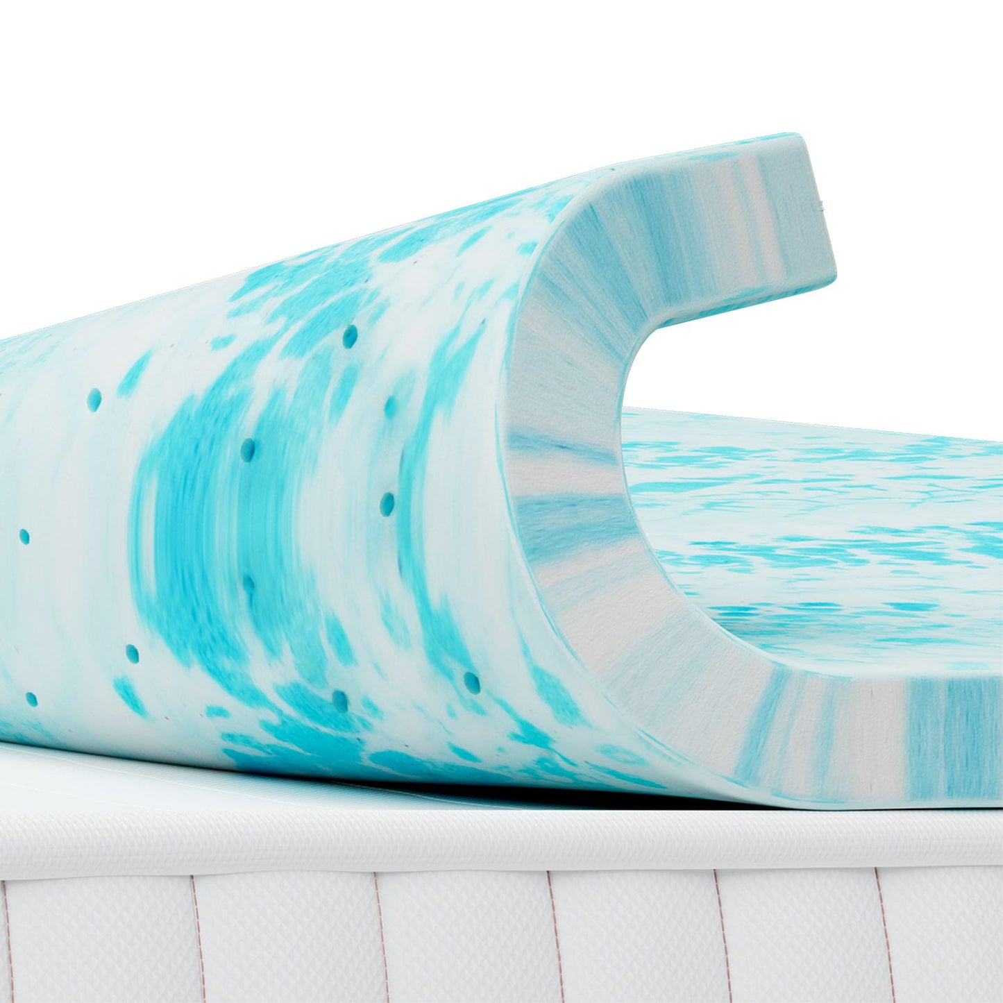 KMFurnila 2 Inch Mattress Toppers Memory Foam Cooling Gel Infused for Enhanced Comfort, CertiPUR-US Certified Breathable Bed Topper Pad with Support for Sleeper Sofa Couch RV Camper, King