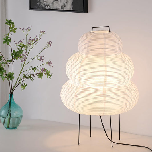 CMHSYTKE Noguchi Style Akari Floor Lamp, Rice Paper Lantern for Establishing A Warm and Cozy Ambiance in Any Room (Cloud), Japanses Floor Lamp