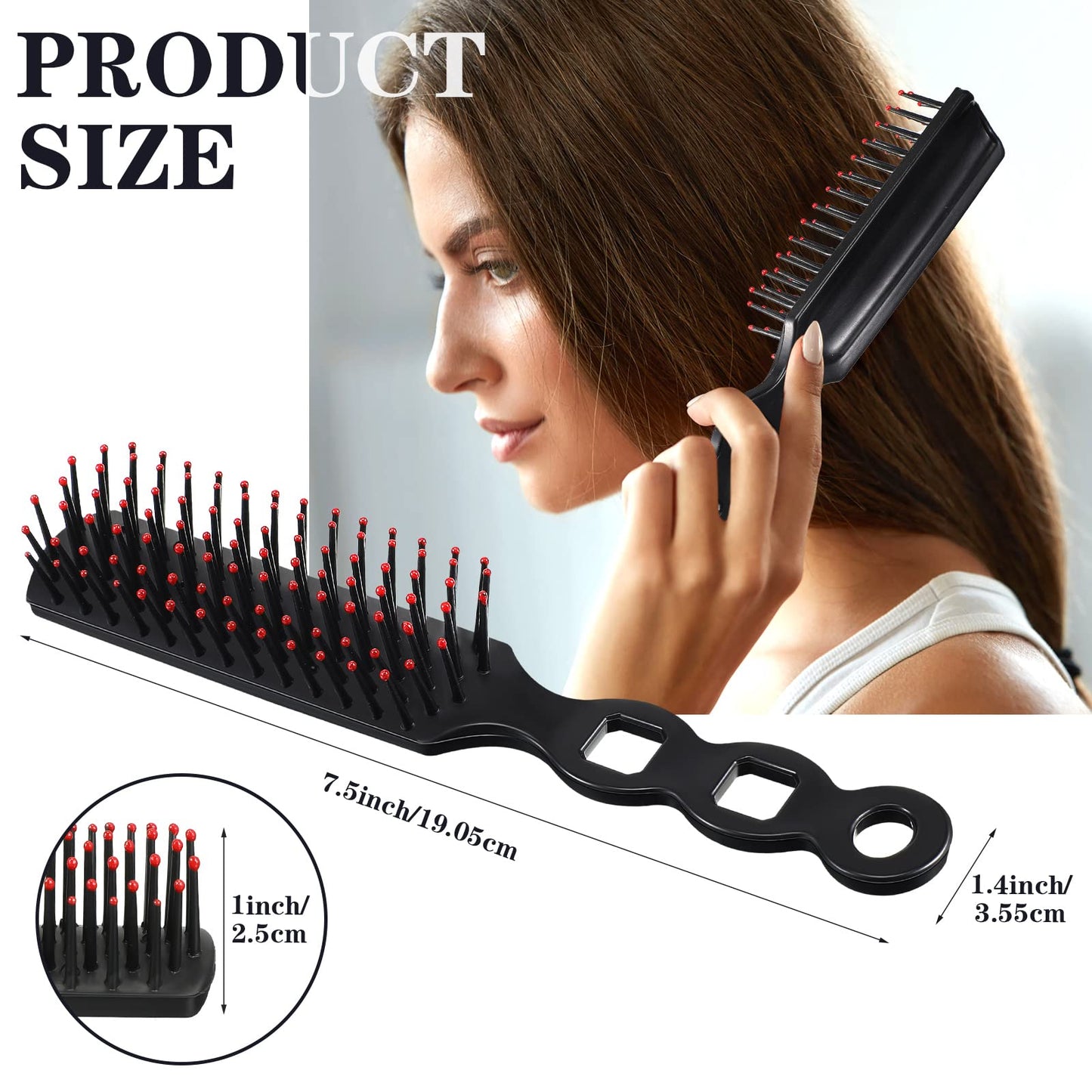 Yetene 100 Packs Hair Brushes for Homeless Individually Wrapped Hair Brush Suitable for Homeless Shelter Hotel Nursing Home Charity Church