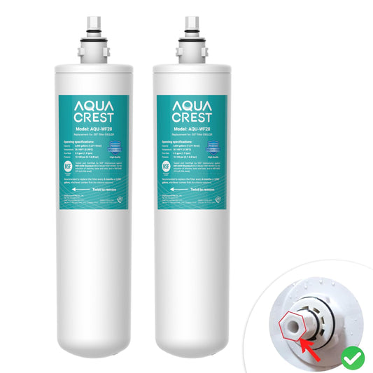 AQUA CREST FQK1R, GXULQK, GXK140TNN, GXULQR, NSF/ANSI 42 372, Replacement Filter for GE GXK140TNN and GXULQK systems, reduces Lead, Chlorine & Other Impurities for Better Water, 2K Gallons (Pack of 2)