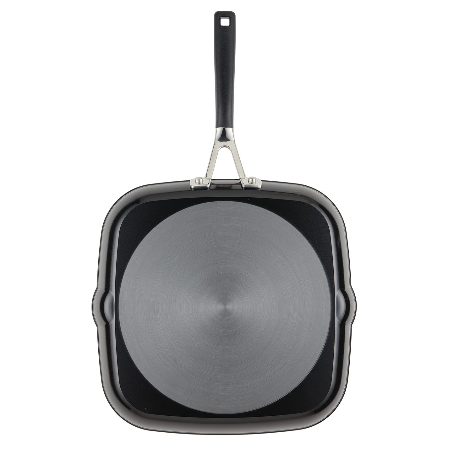 KitchenAid 84808 Hard Anodized Nonstick Square Grill Pan/Griddle with Pour Spouts, 11.25 Inch - Onyx Black