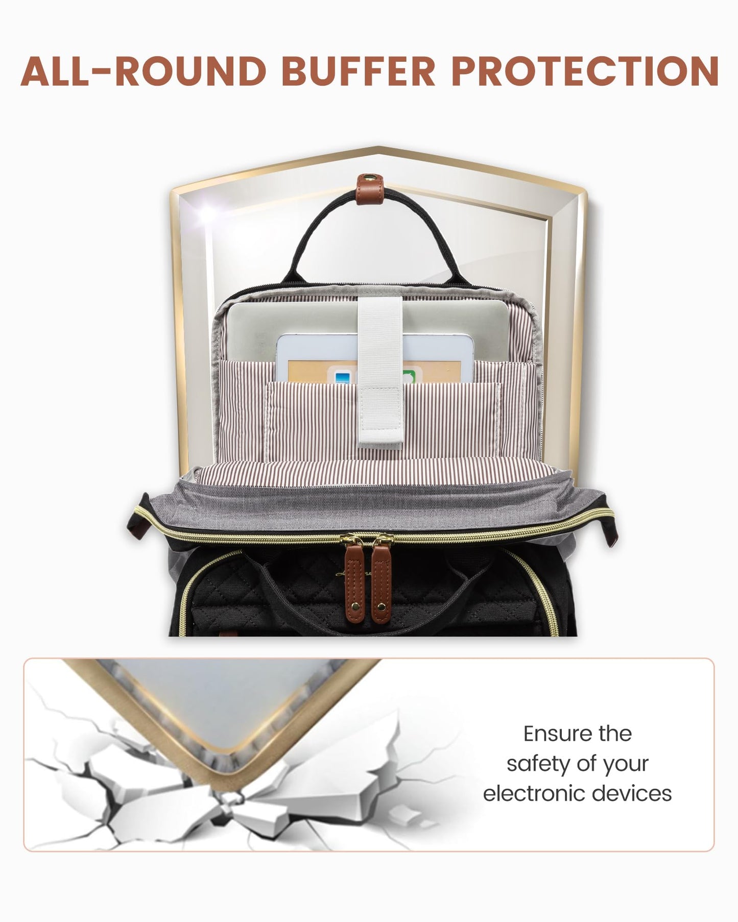 LOVEVOOK Laptop Backpack for Women, 15.6'' Waterproof Nurse Bag Teacher Work Backpack Purse for Women, Travel Computer Backpack for College Office Business Ladies