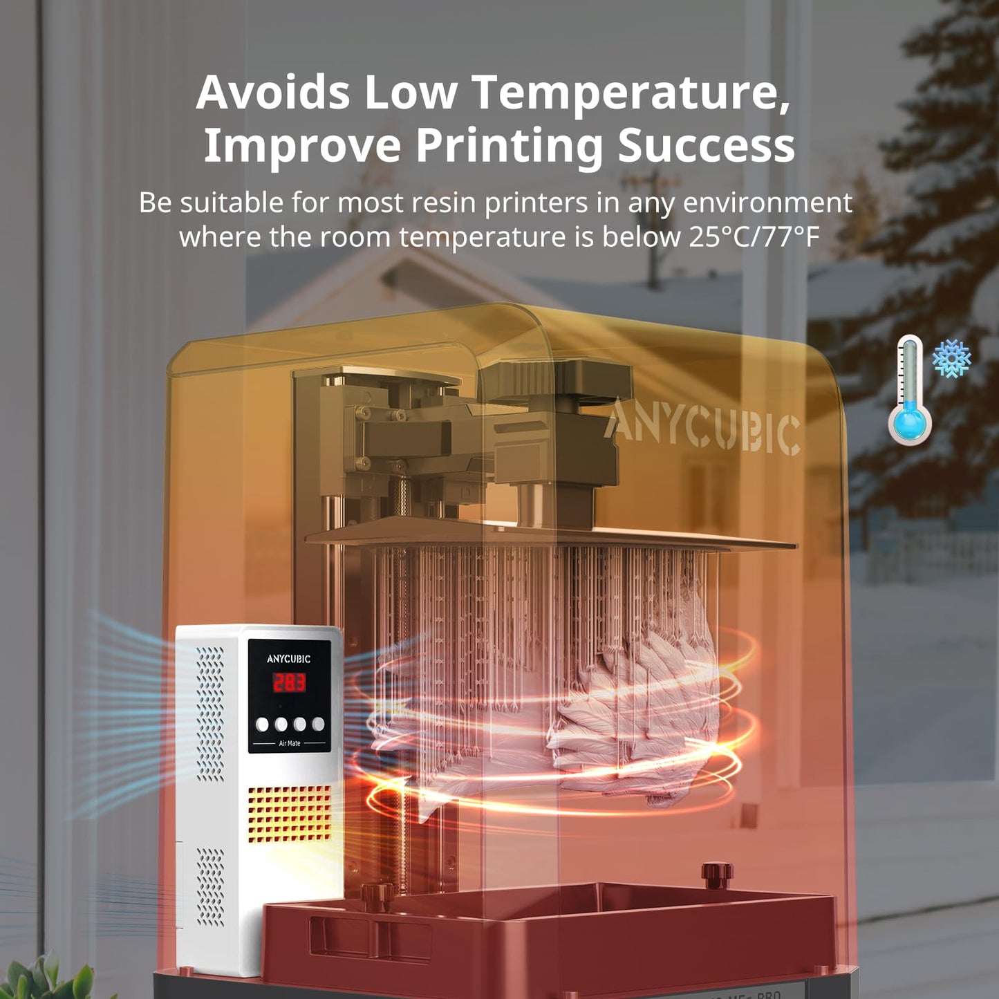 ANYCUBIC Mini Purifier & Heater, Pre-heatable Temperature Controller for Most LCD/SLA/MSLA Resin 3D Printers, Orginal Accessory Replacment for Photon Mono M5s Pro/M5s/M5/M7