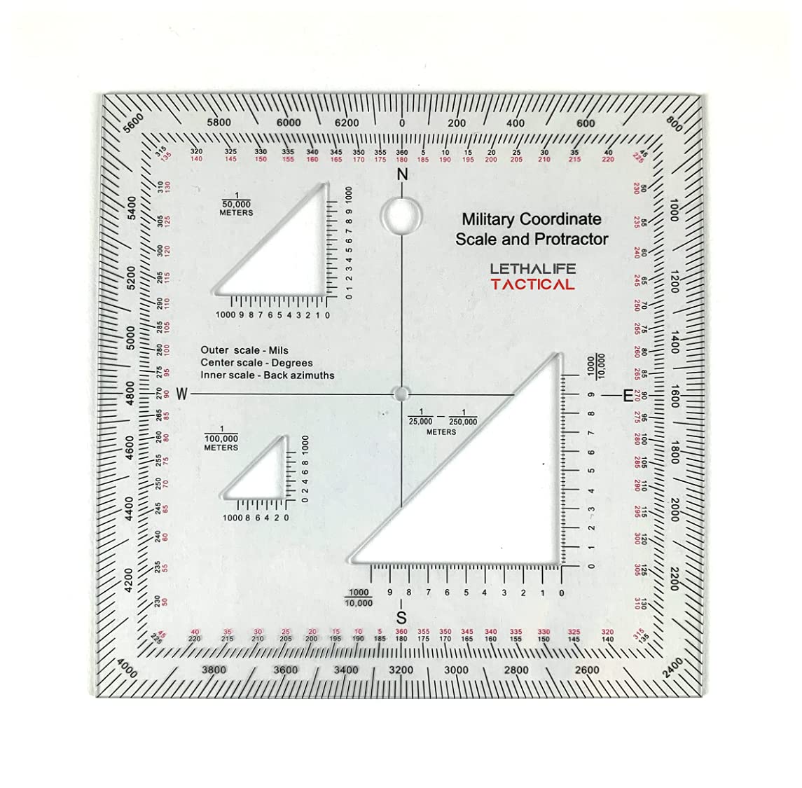 Land Nav Kit with Lensatic Compass, Protractor, Pace Counter & Map Markers