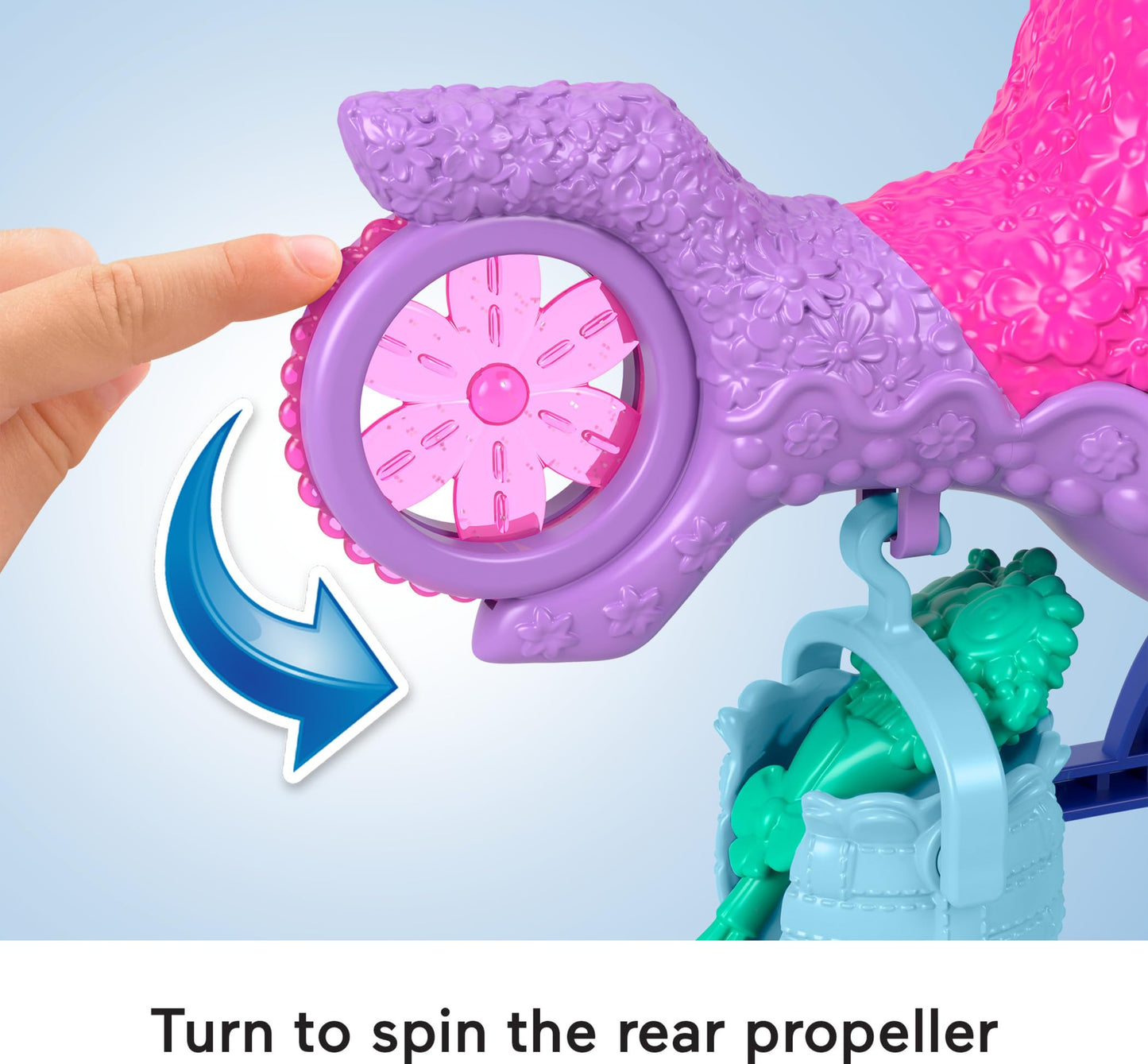 Fisher-Price Imaginext DreamWorks Trolls Toys Poppy's Copter, Helicopter & Figure Playset for Pretend Play Kids Ages 3+ Years