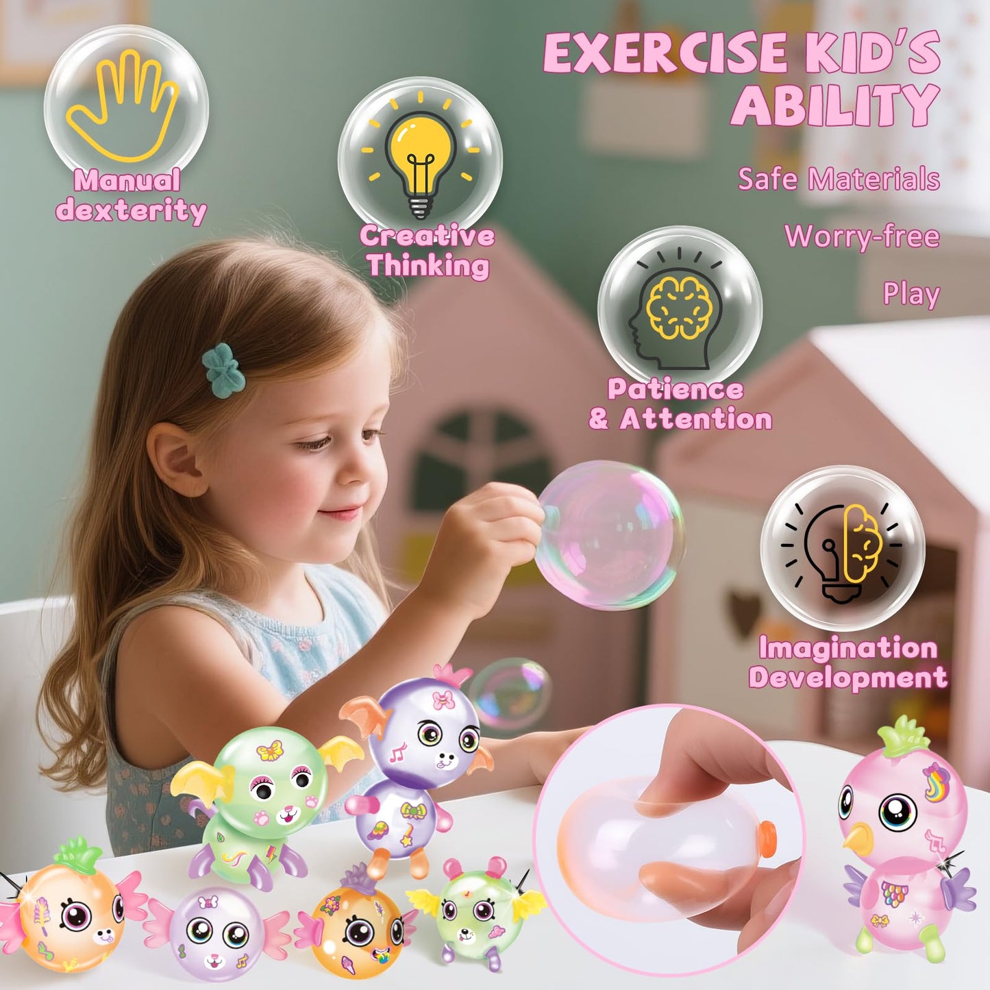Kenvc - Animal Balloon Kit, DIY Craft Kits for Kids, Make Your Own Magic Globe, Arts and Crafts for 3 4 5 6 7 8 9 10 11 12 Years Old Boys Girls Creative Activities