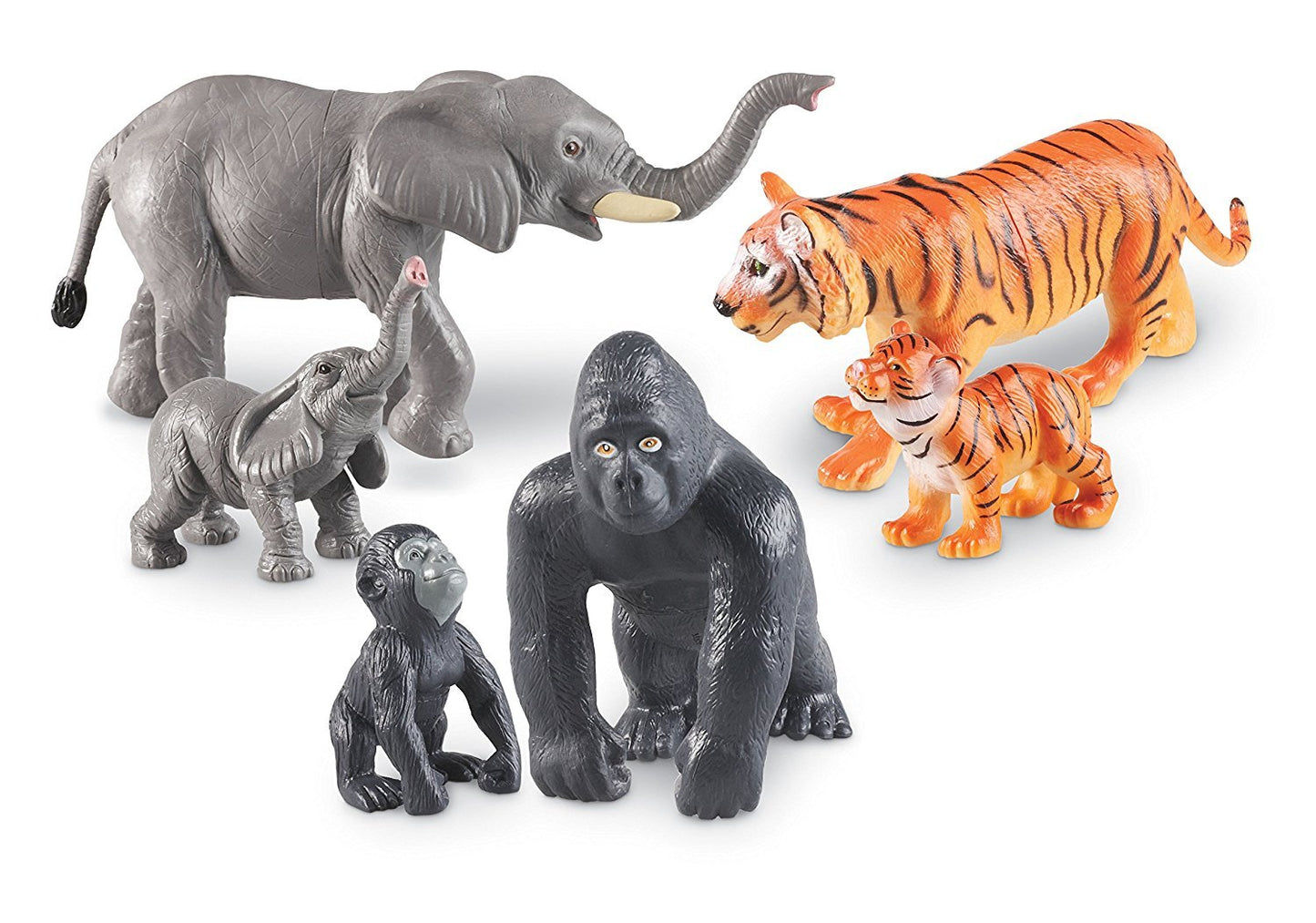 Learning Resources LER0839 Jumbo Jungle Animals: Mommas and Babies
