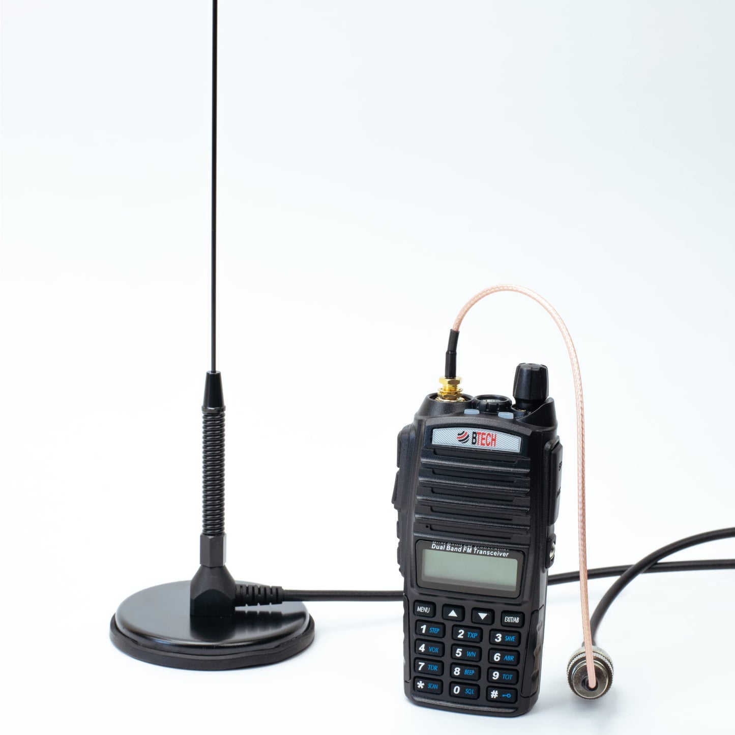 Authentic Genuine Nagoya UT-72G Super Loading Coil 19-Inch Magnetic Mount (Heavy Duty) GMRS (462MHz) Antenna PL-259, includes additional SMA Male & Female Adaptors for GMRS Handheld Radios
