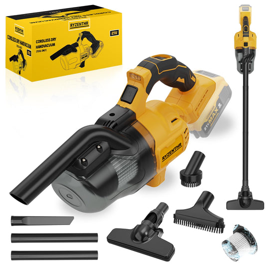 Cordless Vacuum for DE-Walt 20V Battery, 5-in-1 Handheld Electric Vacuum Cleaner with 500W Powerful Motor, 46 CFM Portable Hand Vacuum with HEPA Filter for Car, Carpets, Furniture (Tool Only)