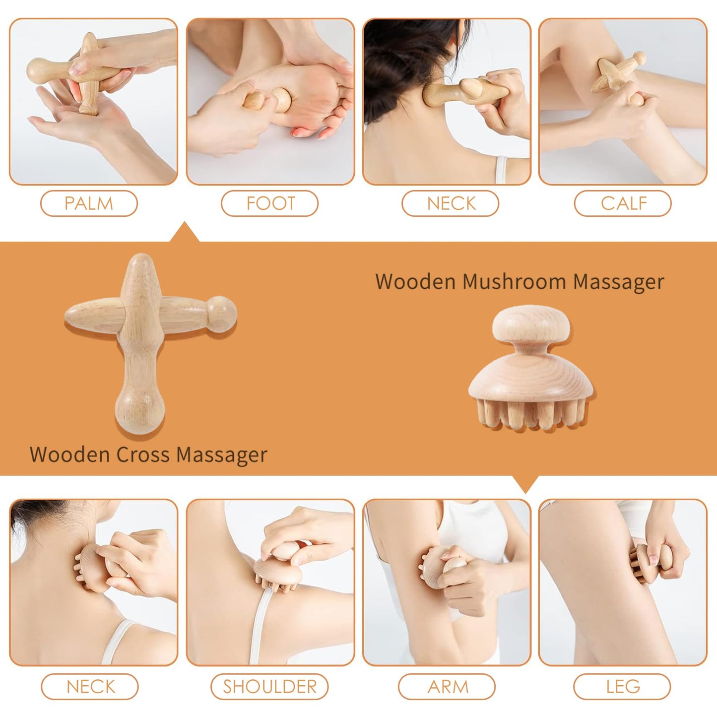 WONDERWOWAS Wood Therapy Massage Tools