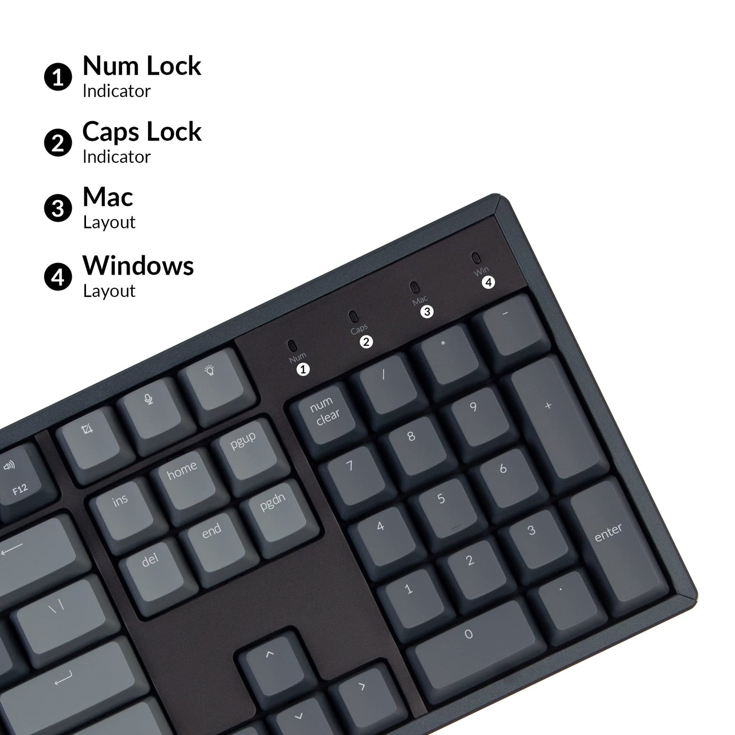 Keychron K10 Full Size 104 Keys Bluetooth Wireless/USB Wired Mechanical Gaming Keyboard for Mac with Gateron G Pro Red Switch/RGB Backlight/Multitasking Computer Keyboard for Windows, Aluminum Frame