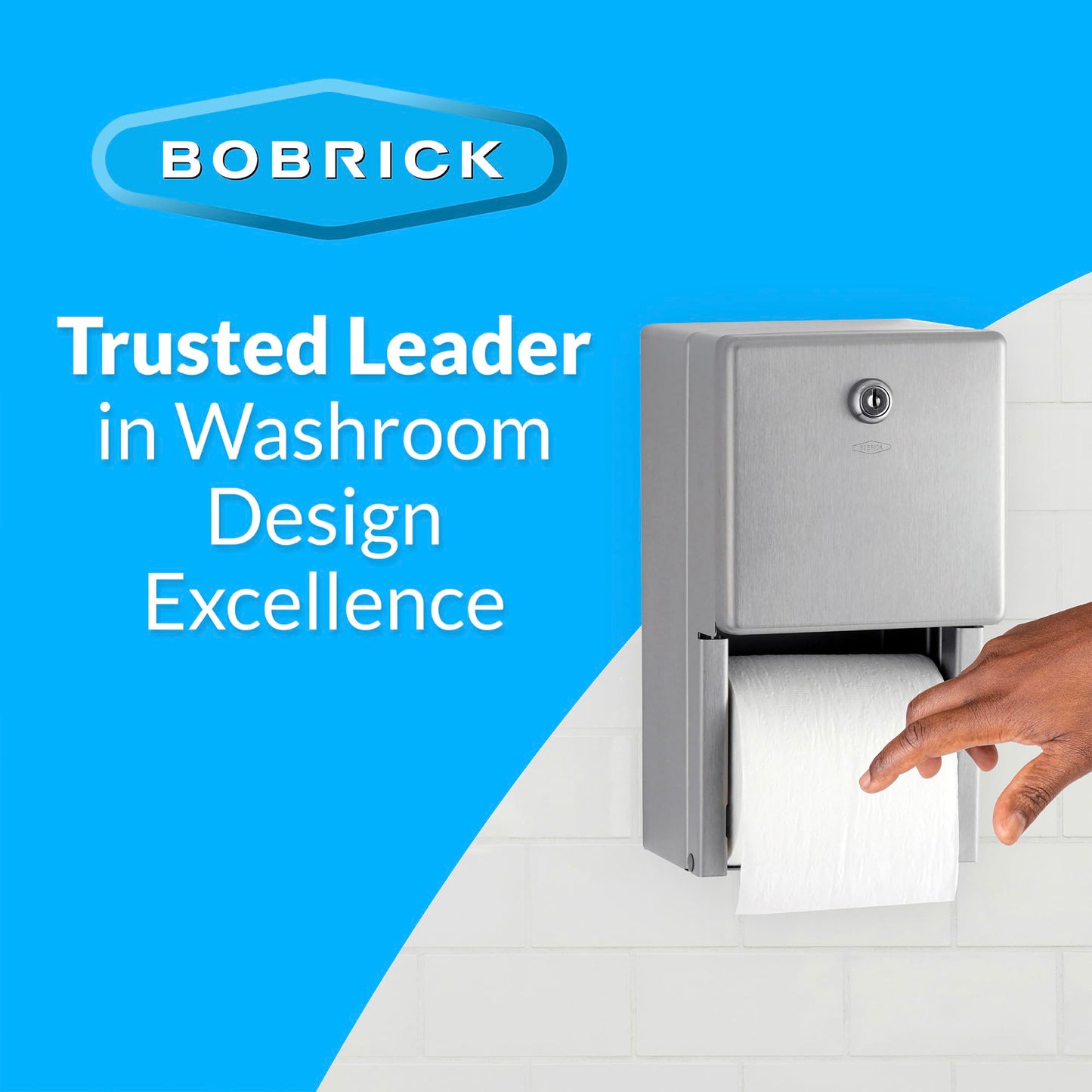 Bobrick Surface-Mounted Multi-Roll Toilet Paper Tissue Dispenser, Satin-Finish Stainless Steel (Model B-2888)