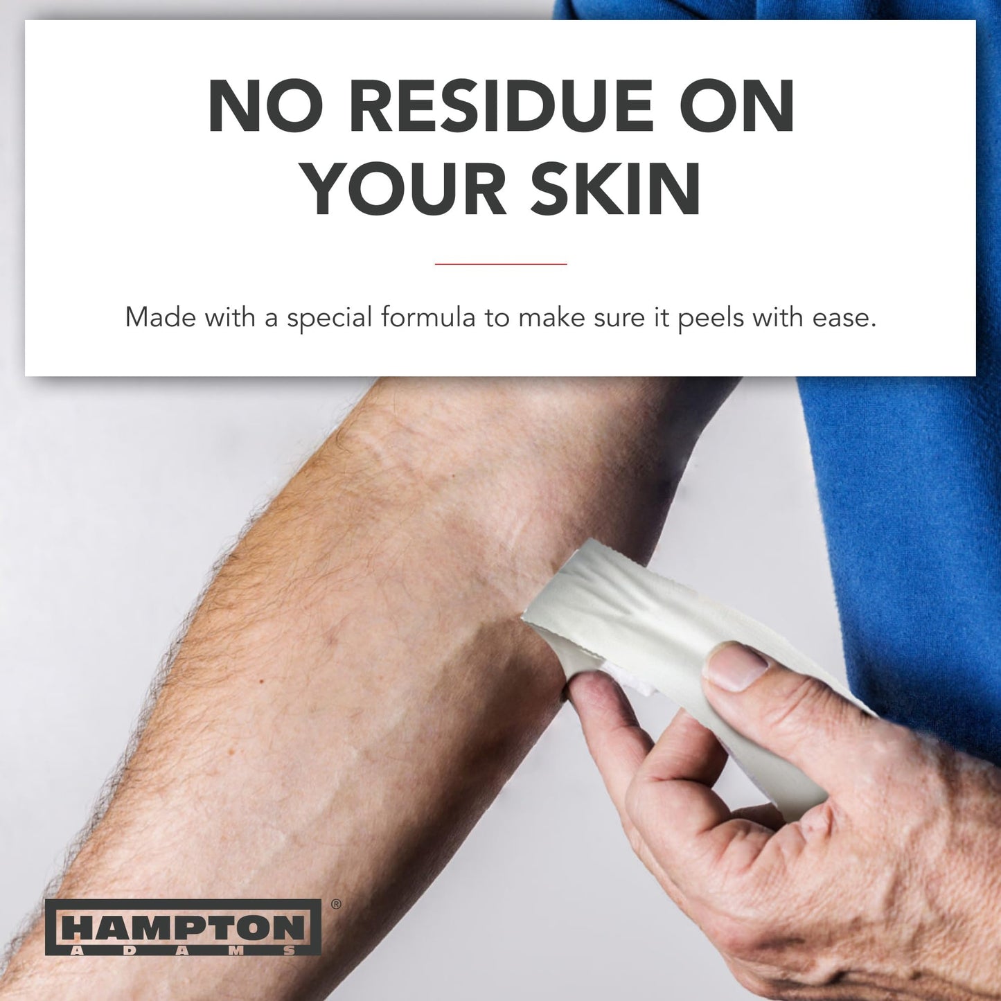 Hampton Adams | As Seen on Shark Tank | Original Sports Medical Athletic Tape (8-Pack) | 45ft Rolls | No Sticky Residue Easy Tear | for Athletes Trainers First Aid Injury Wrap | Ankles Wrist (White)