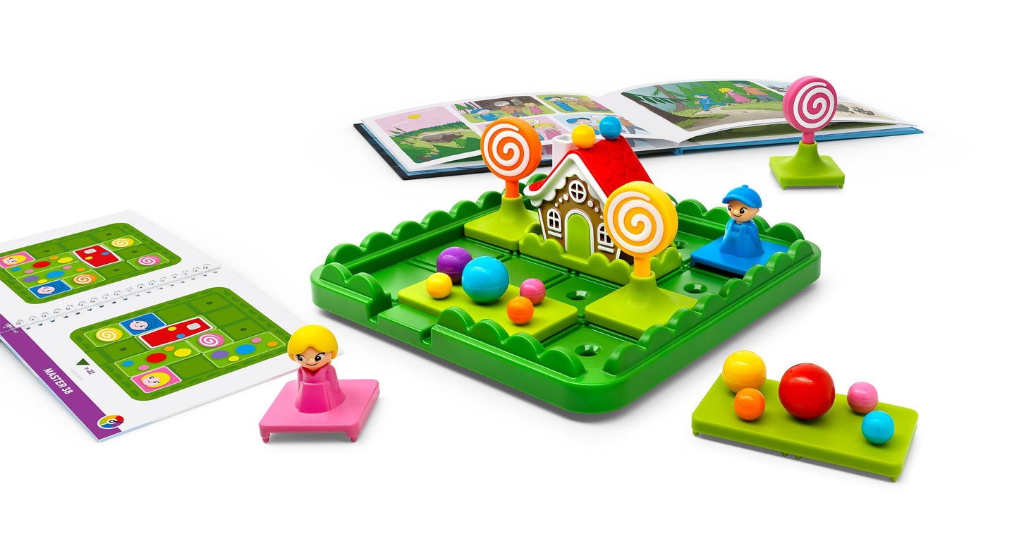 SmartGames Hansel & Gretel’s Candy Adventure – Preschool Logic Game with 48 Challenges, STEM Puzzle Toy for Ages 4–7, Single Player Brain Game with Fairy Tale Theme