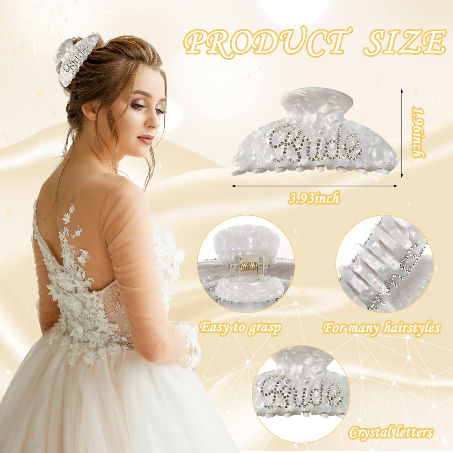 Tkifoda Bride to Be Gifts - Bridal Shower & Wedding Gifts: Bride Tote Bag, Makeup Bag, Robe, Slippers, Hair Clip, I Do Slippers, Wedding Robe, Cosmetic Bag