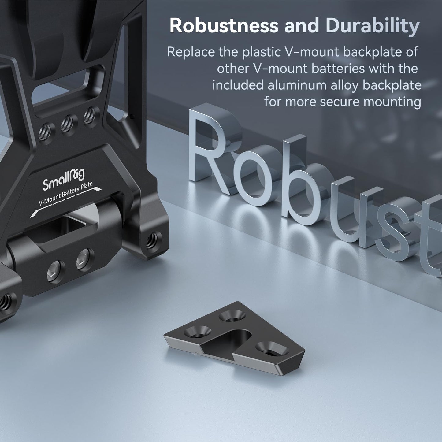 SMALLRIG V-Mount Battery Plate, V Lock Battery Plate with Dual Quick Release Plate for Arca-Swiss, L-Shape Compact & Foldable V Mount Battery Plate for V Mount Battery, DSLR Camera, Tripod