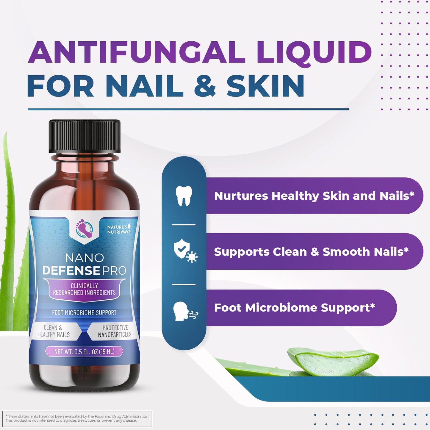 NanoDefense Pro - Original Formulated Toenail Treatment Drops, Extra Strength Nail Repair Solution for Toe Nails, Support healthy Skin & Nails -100% Natural - 6 Month Supply