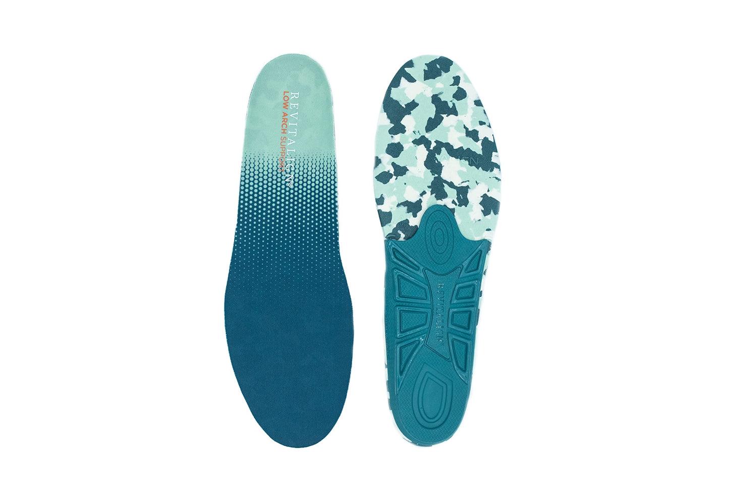 REVITALIGN unisex adult Low Arch Support Insole, Green, W 11-12.5 M 10-11.5 US