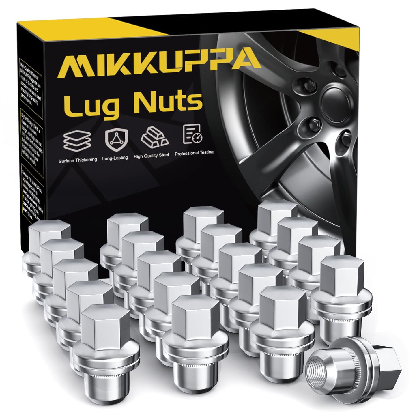 MIKKUPPA M14x1.5 Wheel Lug Nut - Replacement for Land Rover LR3 LR4 Range Rover Sport Discovery - 20pcs Chrome Closed End OEM Factory 1.81" Tall 0.87" Hex Lug Nuts