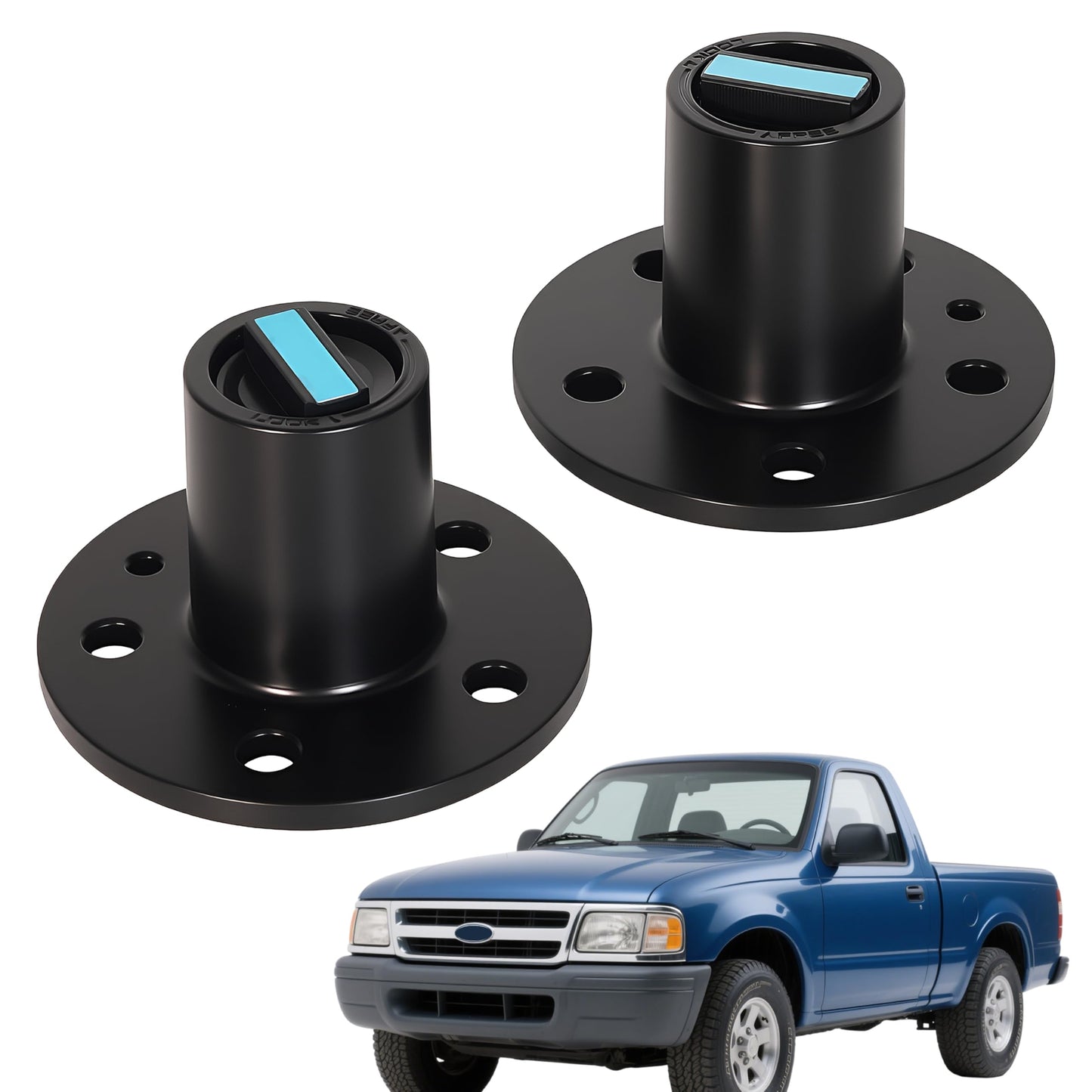 2PCS (428) Locking Hubs 4WD Fit for Ford Ranger 1983-1997, Fit for Ford Explorer Fit for Mazda Navajo 1991-1994, Fit for Mazda B2300 B3000 B4000 1994-1996, 27 Spline Front Locking Hub# 29071